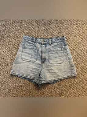 ROLLA'S Mirage High-Rise Light Blue Denim Shorts